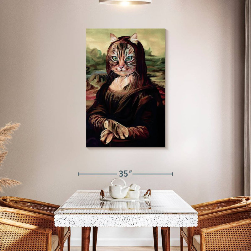 Ketti Mona Lisa Inspired Cat, 45" H x 30" W