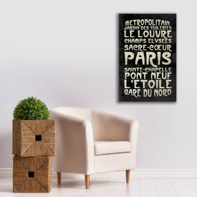  «Paris» par Erin Clark, art mural sur toile, 12 po x 18 po