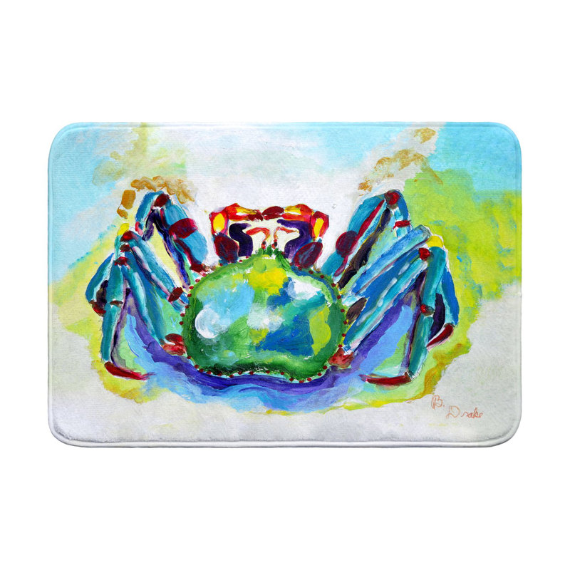 Tapis de bain très grand crabe, L 36 po x l 24 po