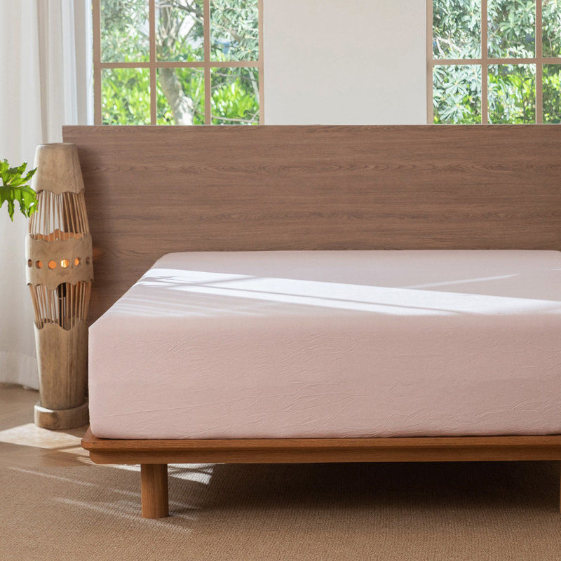 Drap-housse MooMee , Grand lit , Rose grisâtre