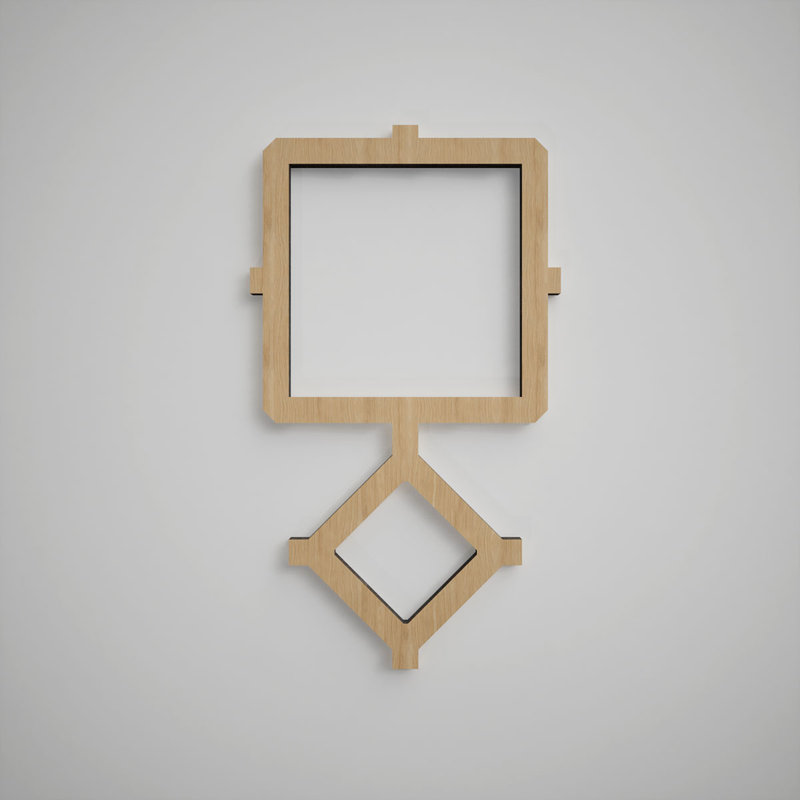 Très petits panneaux muraux décoratifs en bois Arcadia, très petit, l 12 7/8 po x H 7 3/8 po x T 3/8 po, chêne blanc