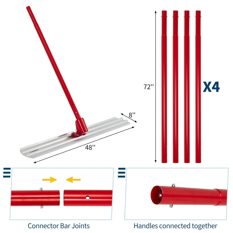 ZACOO Aluminum Magnesium Alloy Concrete Trowel