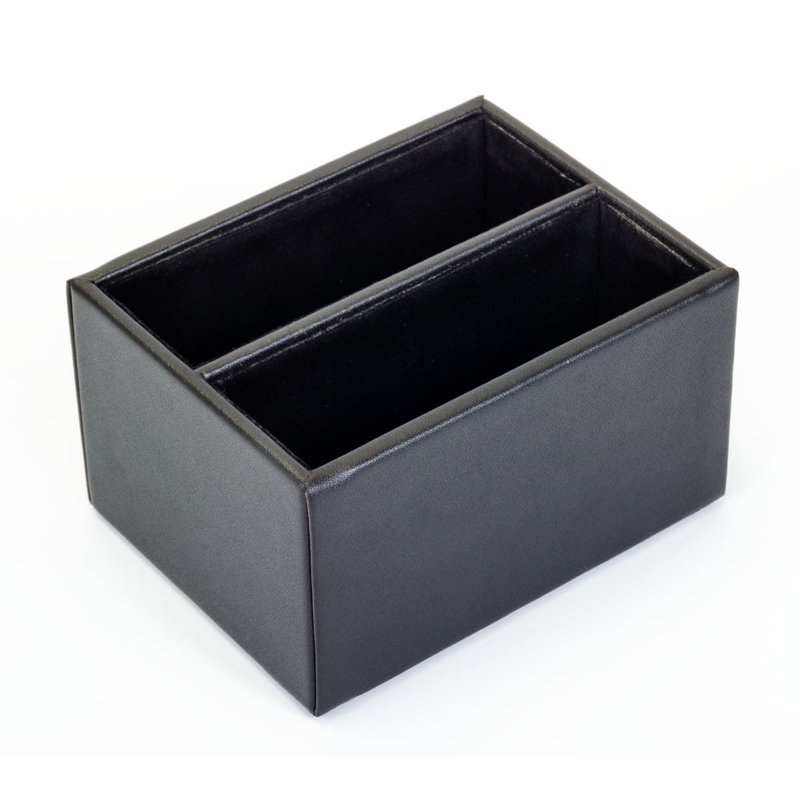 Porte-verres en similicuir, Noir