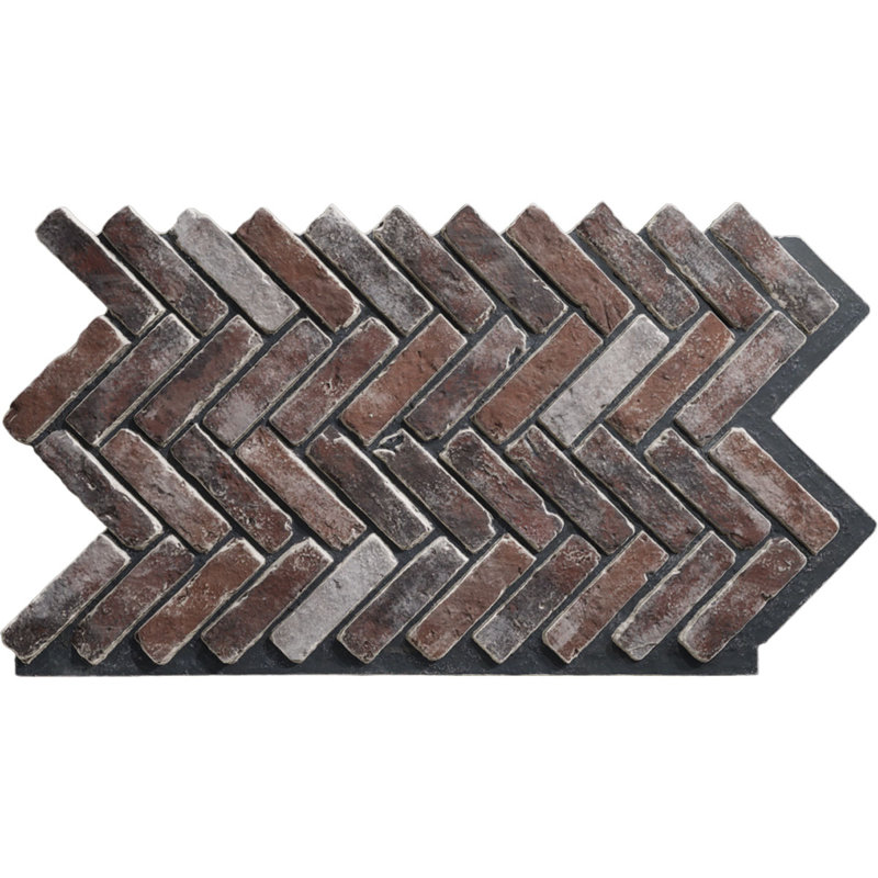 Panneau de fausses briques à chevrons EverStone, l 46 1/2 po x H 25 1/4 po x P 1 po, couleur pierre de lune, Rocher lunaire