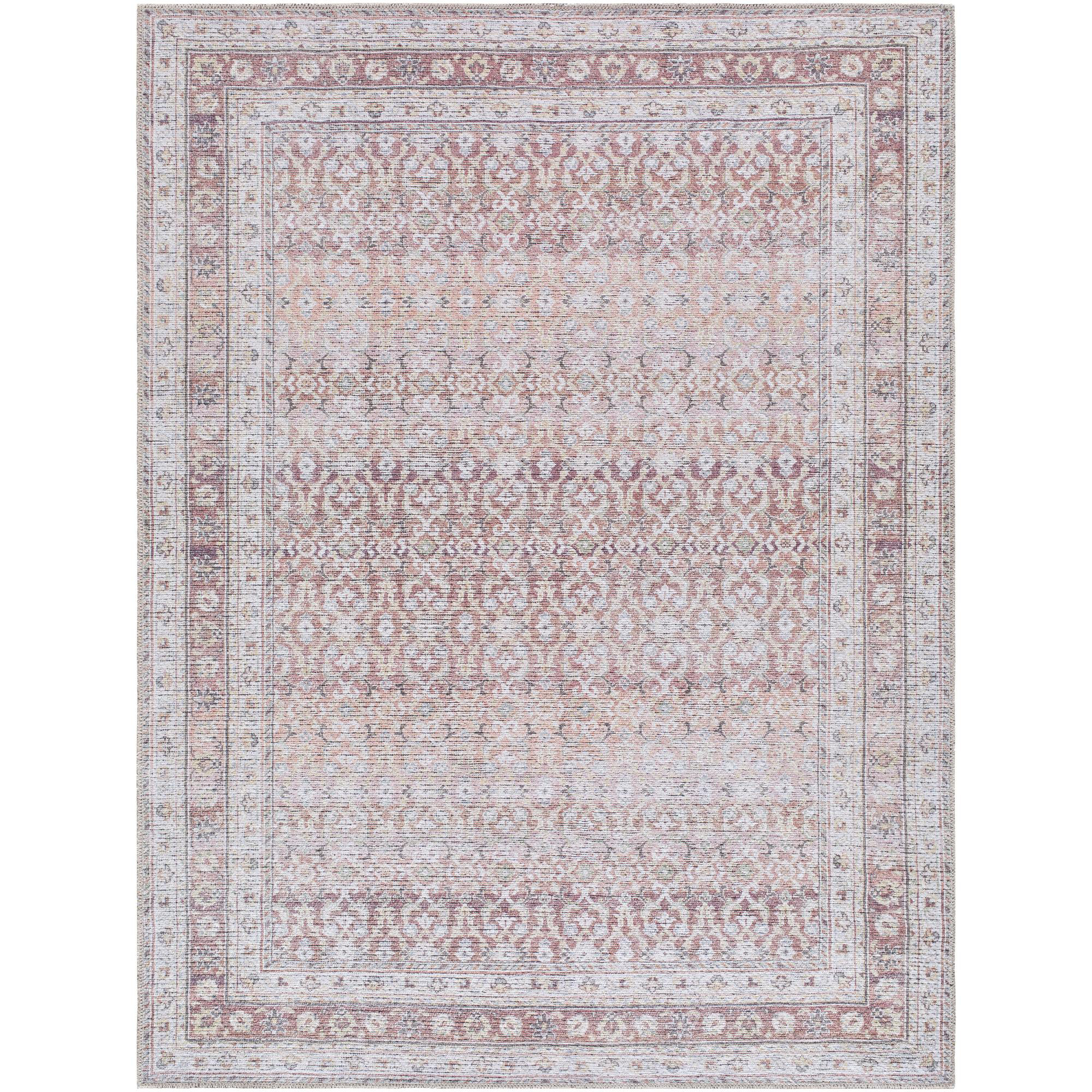 Angiela Machine Washable Indoor Rug, Rectangle 6'6" x 9'
