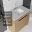 Meuble-lavabo autoportant de 36 po avec lavabo, porte à fermeture douce, comptoir et dosseret en granite blanc cultivé de 2 po, contreplaqué, chêne-2138759313-2138759318