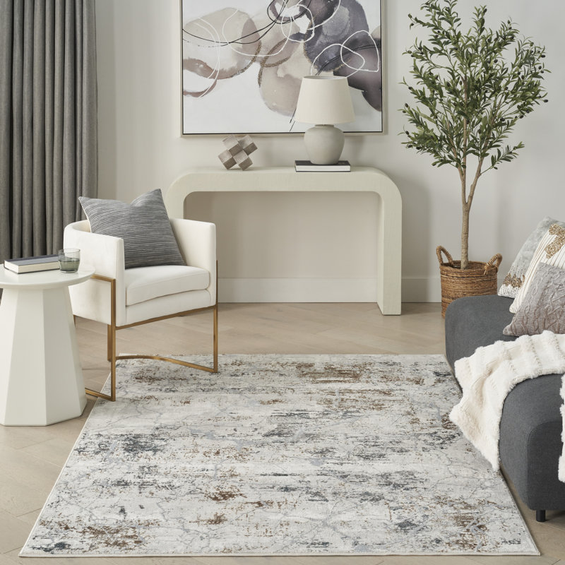 Briyith Abstract Indoor Rug, Rectangle 3'11" x 5'11"