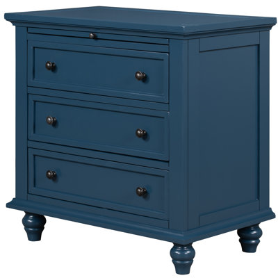 3-Drawer Storage Wood Cabinet, End Table With Pull Out Tray (As Same As WF296671AAM)
