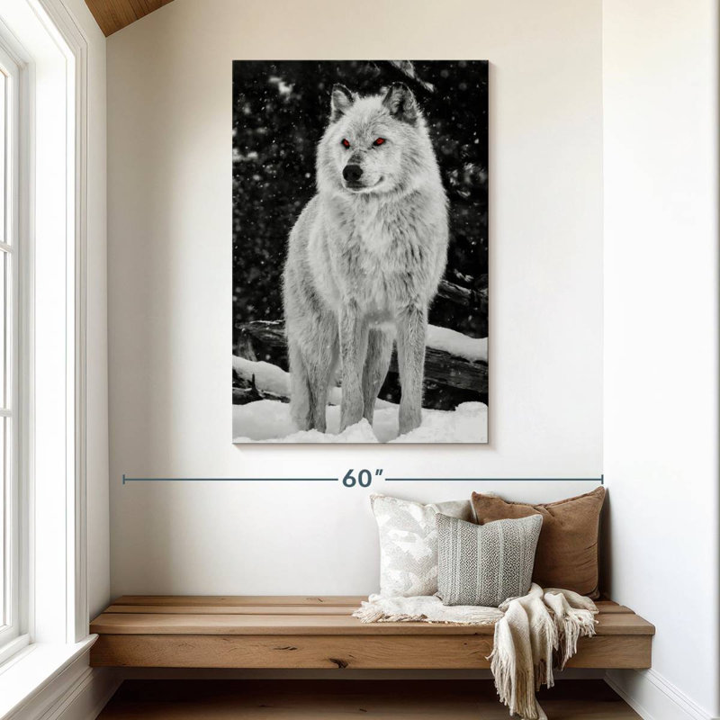 Brampt Wolf Amber Eyes, 48" H x 32" W