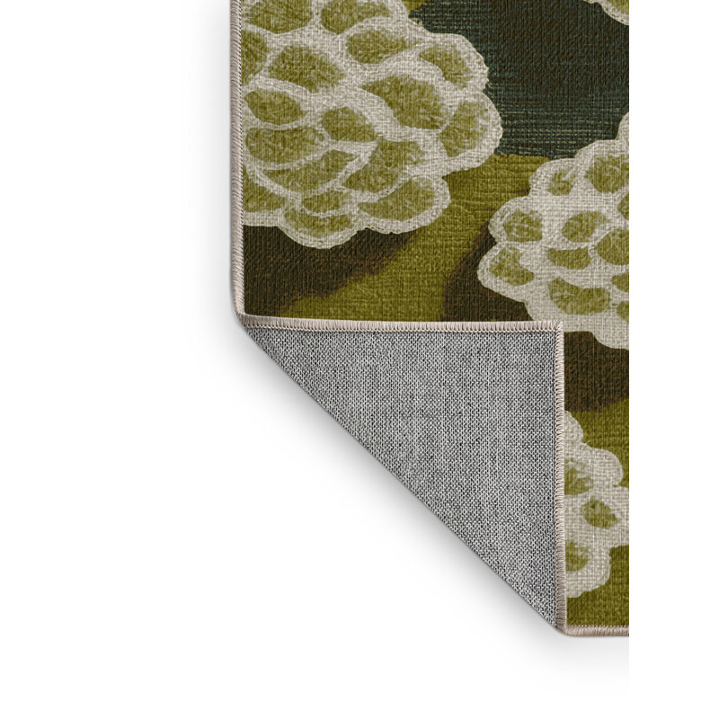  Tapis lavable à motif de fruits et de mûres, Rectangulaire 3 pi x 5 pi