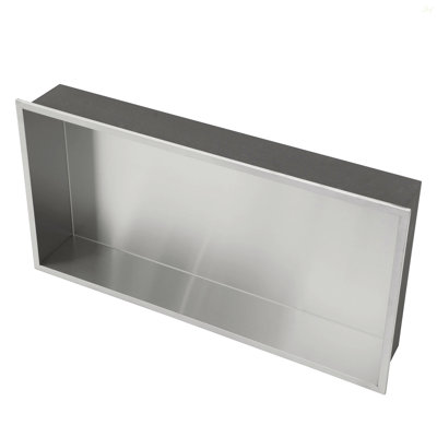 Niche de douche en acier inoxydable 25 po x 13 po, nickel brossé