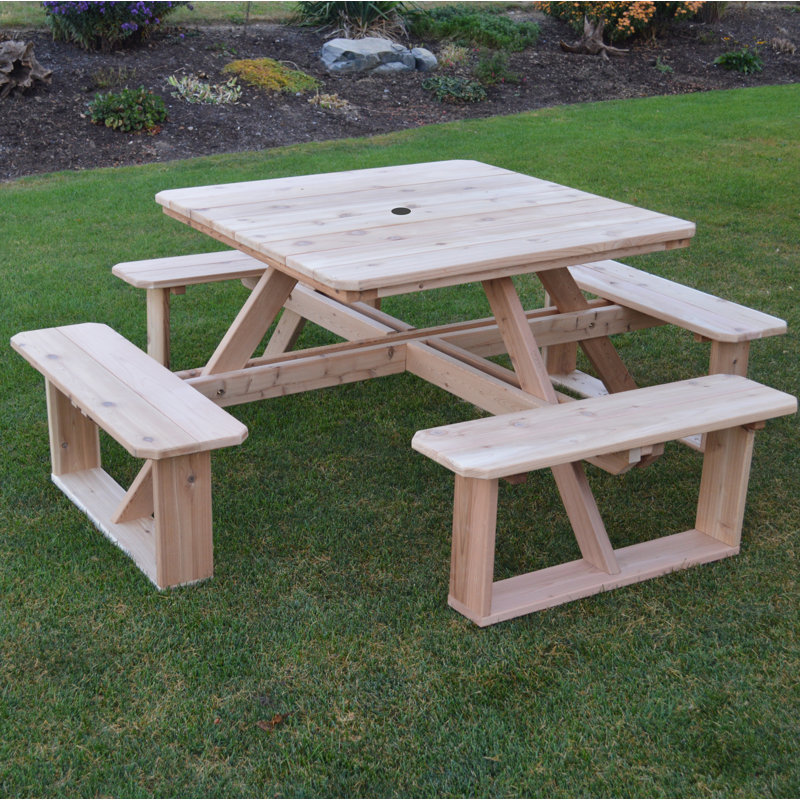 Table de pique-nique Law-Simmonds, Brut, L 75 po x l 75 po x H 30 po, Non