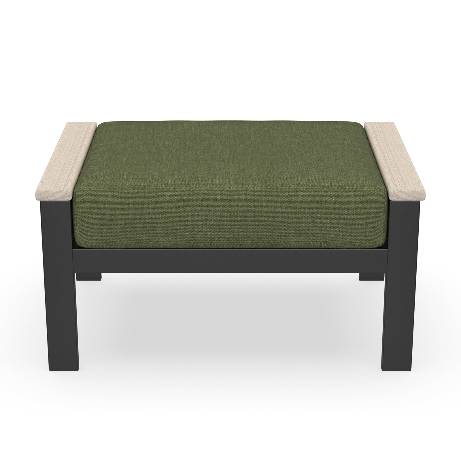 Townsend Sunbrella® Patio Ottoman, Sunbrella Canvas Fern, Yes, White