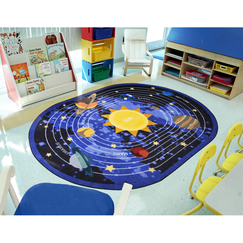 Machine Woven Nylon Rug, Oval 7'8" x 10'9"