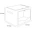 Ensemble de 3 bacs de rangement pour vêtements, boîte de rangement pliable en métal, ensemble de rangement en tissu empilable avec poignées de transport et fenêtre transparente-112728219-112728224