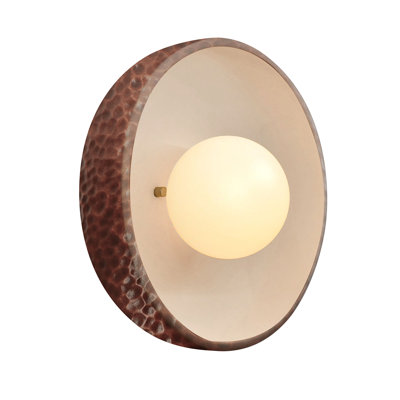 Single Light Ceramic Flush Mount Sconce