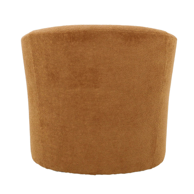 Fauteuil demi-tonneau pivotant en polyester 30,5 po Anrea, Mélange de polyester orange