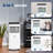 10000 BTU Mobile Portable Air Conditioner For Rooms Up To 441 Sq.Ft., 3-In-1 AC Unit With Dehumidifier, Cooling Fan, Remote, 24H Timer, LED Display, Window Installation Kit, Black And White