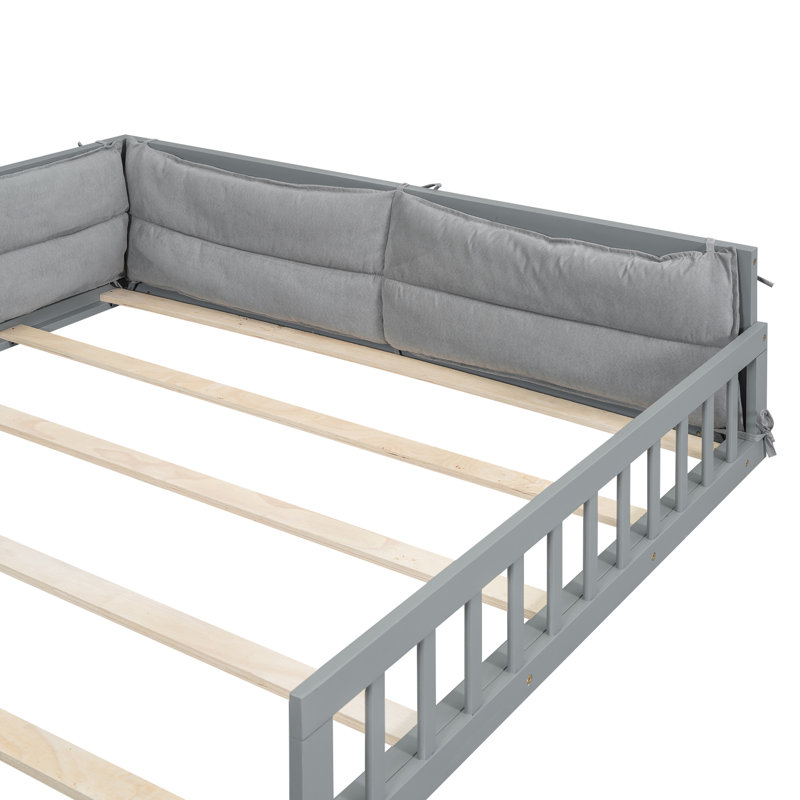 Lit plateforme en bois massif Comfy Guardrails