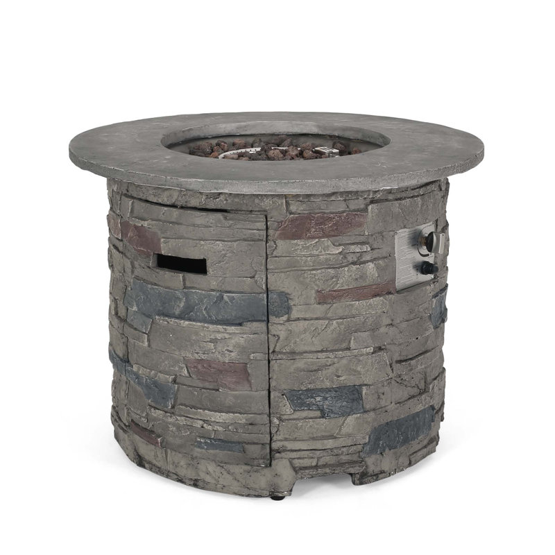 Outdoor 32" Round Propane Fire Pit