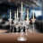 14'' H Crystal Tabletop Candelabra