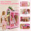 AIYAPLAY Kids Clothes Rail, Kids Wardrobe with Mirror, for Girls, Pink
