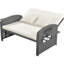 Chaise longue double Hebert Carroway avec dossier réglable et housse imperméable