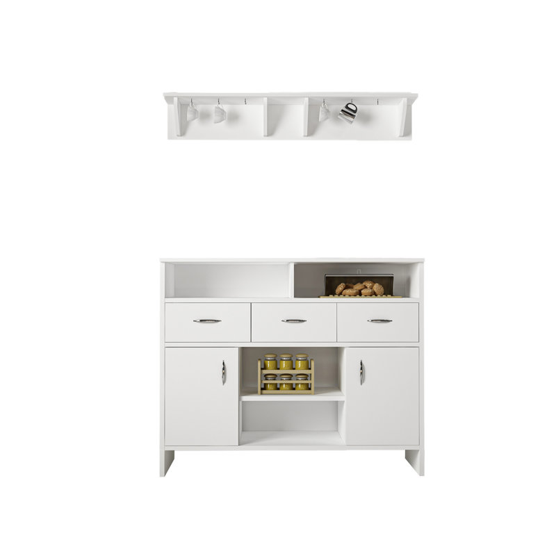 Buffet 3 tiroirs 47,24 po Denoncourt, Blanc
