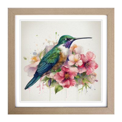 Hummingbird Floral - Framed Print