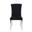 Ensemble de 2 chaises d'appoint en tissu noir Beticat