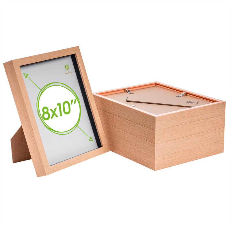 Nicola Spring - 3D Box Photo Frames, 27.5cm H x 22.5cm W x 3.5cm D, Beige