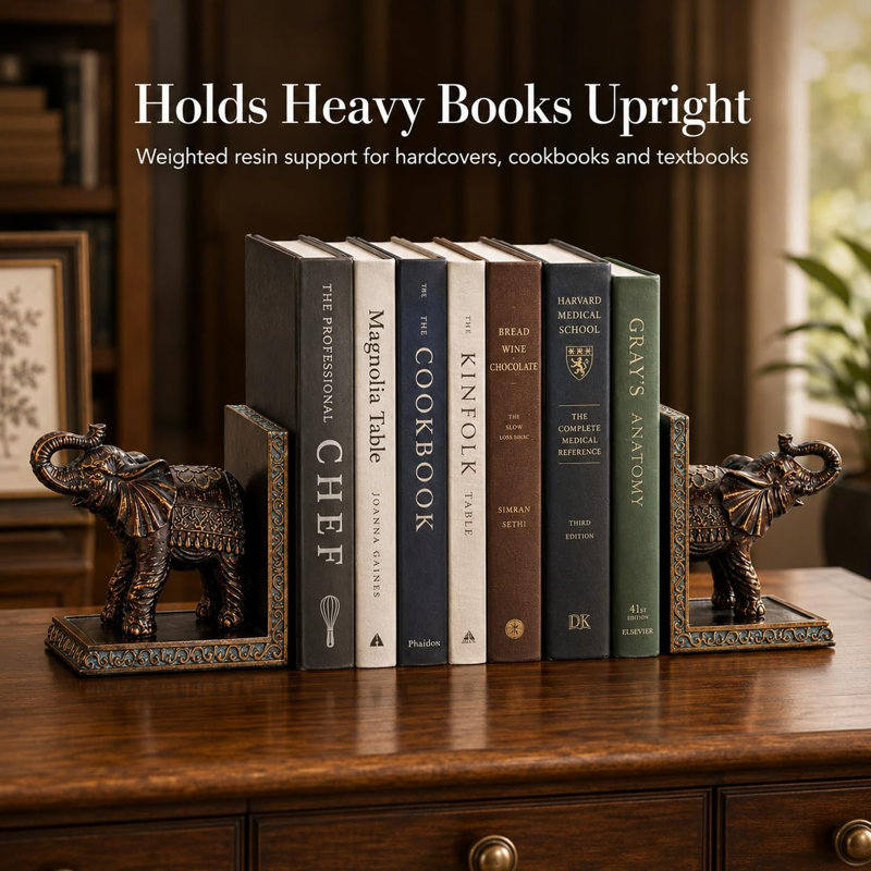 Vintage Resin Book Ends Decorative