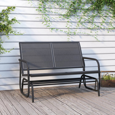 Abhijot Steel Outdoor Glider by Red Barrel Studio