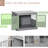 Triple Doors Small Dog Crate, And Functional, Grey Kennel End Table, For Dogs,