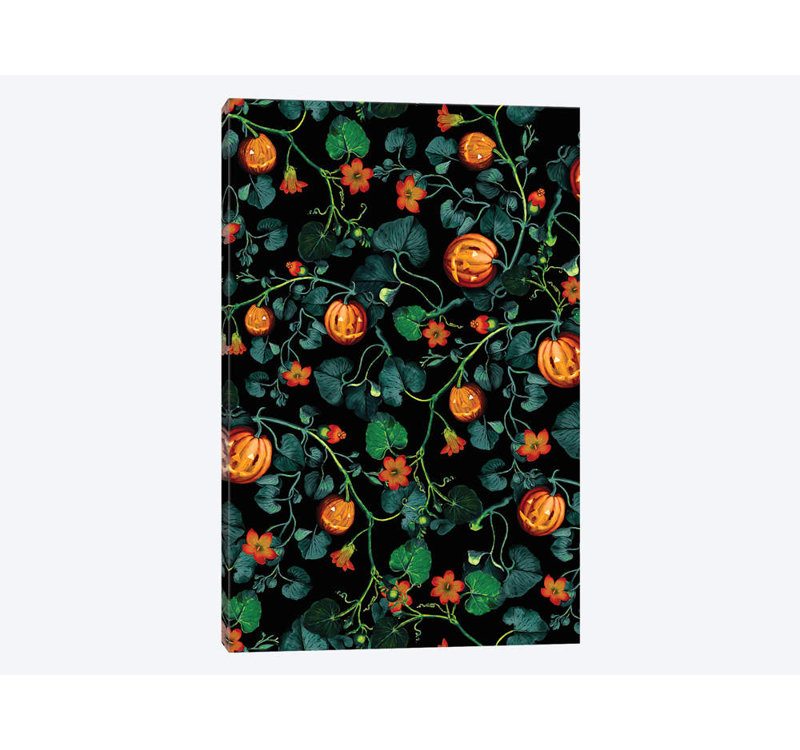 " Halloween " by Burcu Korkmazyurek, 26" H x 18" W x 1.5" D, Black Framed Canvas, No Mat