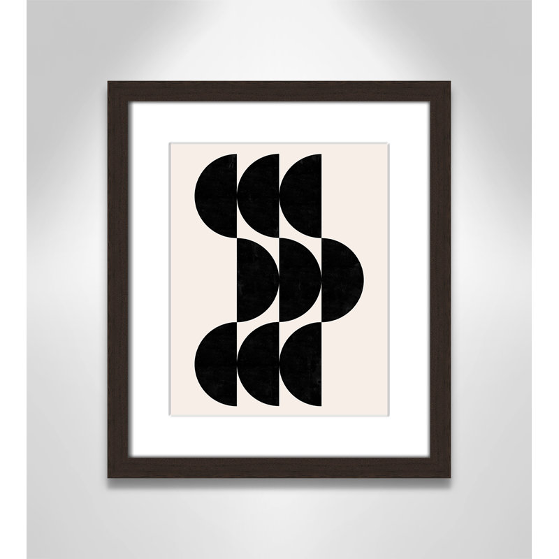 Impression de formes par Dotz, Noyer à grain ouvert, Matted Print, L 13 po x H 15 po