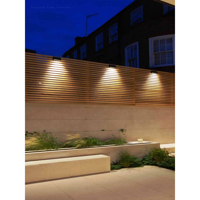 LED 5CCT Deck Lights, 12-24V AC/DC, Black Aluminum Housing, Low Voltage, 2.6" H x 7.95" W x 1.97" D