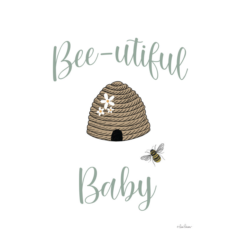 Bébé abeille sur toile, H 18 po x l 12 po