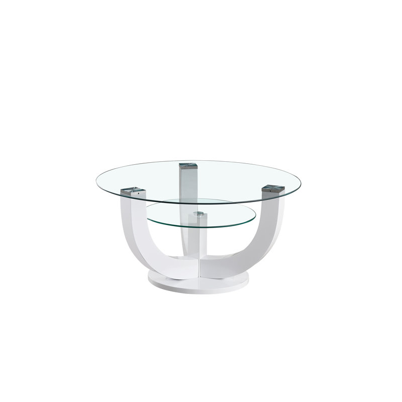 Joleen Pedestal Coffee Table with Storage