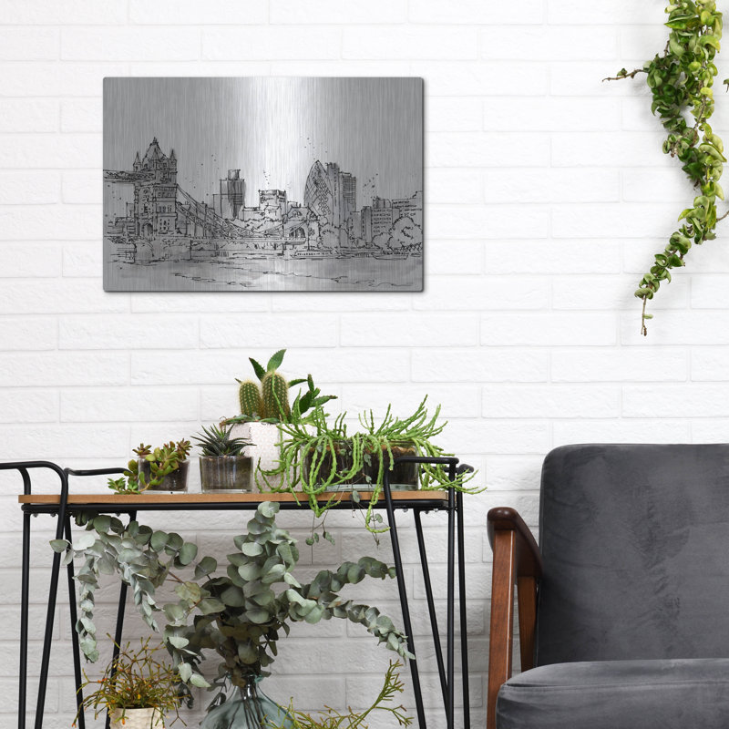 «Skyline Sketches IV» par Anne Tavoletti, H 12 po x l 16 po