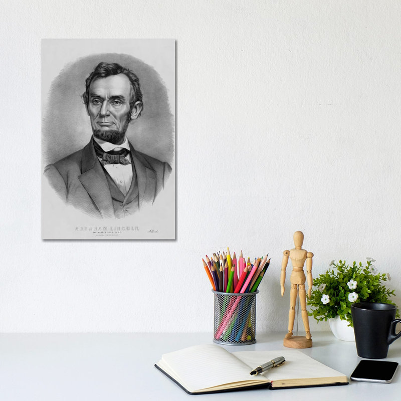 «Restored Vintage Abraham Lincoln» par John Parrot, impression sur toile tendue, H 12 po x l 8 po x P 0,75 po