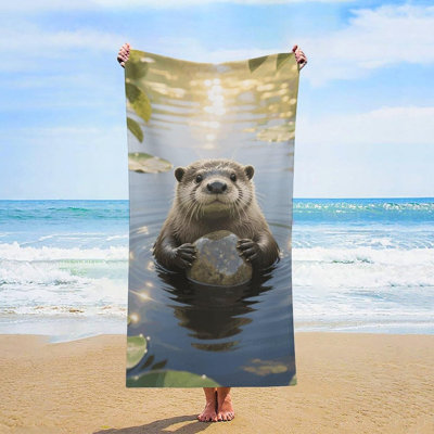 Serviette de plage en microfibre à séchage rapide 30 x 60 po