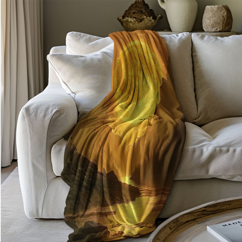 Dreamy Lunar Glow - couverture en sherpa de qualité supérieure 1 pièce - reproduction d'art luxueuse, Grand lit