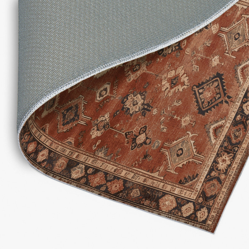 Tapis d'intérieur et d'extérieur brun Persian, Rectangulaire 8 pi x 10 pi