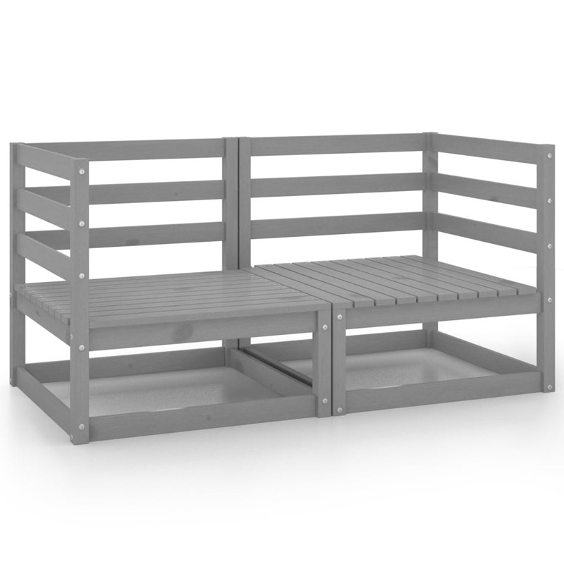 Dylahn 140cm Wide Pine Loveseat, Grey