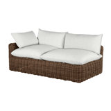 Montecito 75.25" Wide Outdoor Wicker Right Hand Facing Loveseat with Cushions