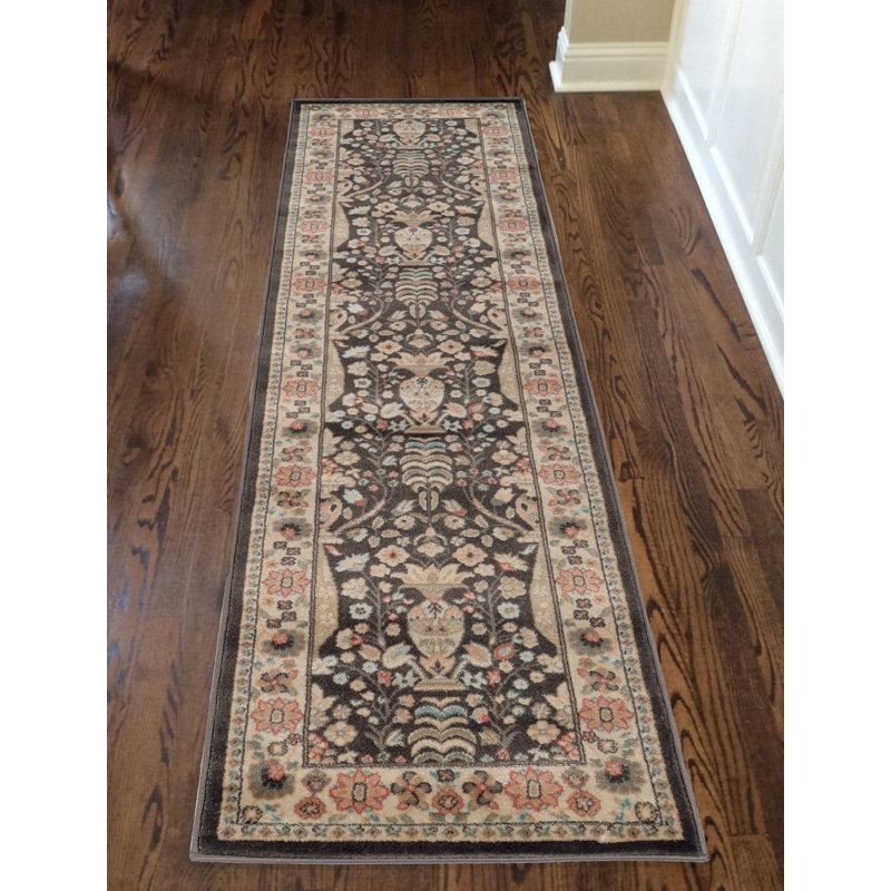Tapis oriental brun Garda, Tapis de couloir : 2 pi 2 po x 7 pi 7 po