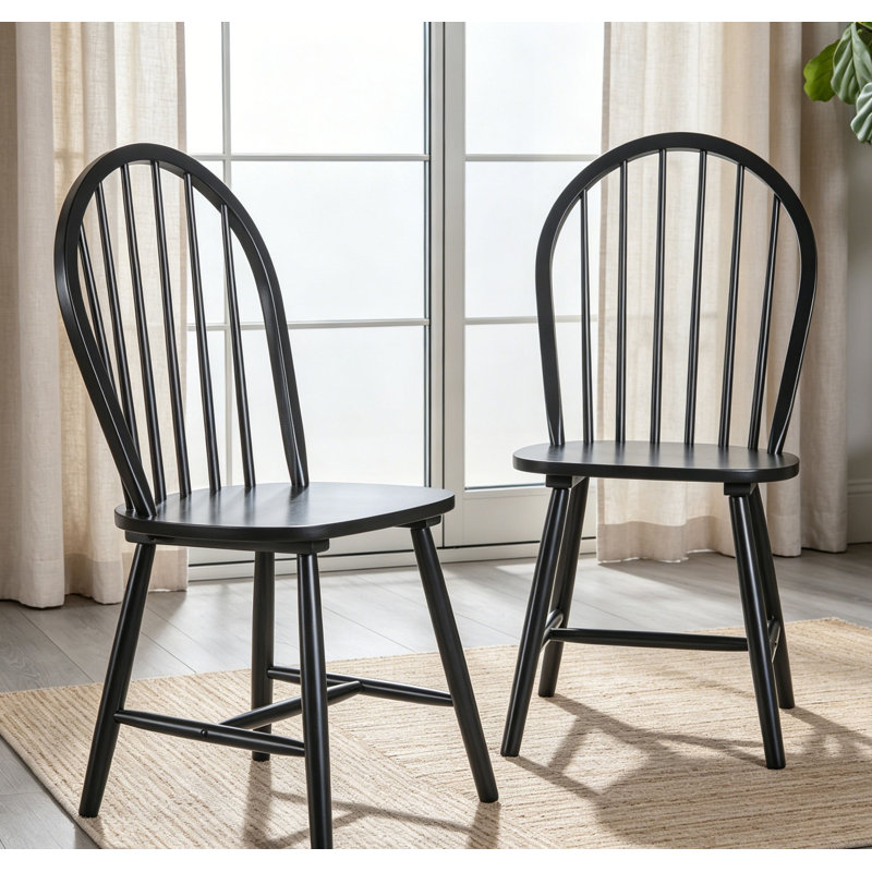 Ensemble de 2 chaises 36 po H, Noir