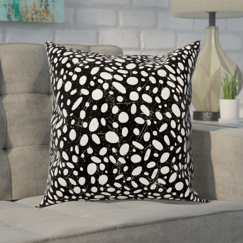 Polka Dots Reversible Throw Pillow, 16" x 16"