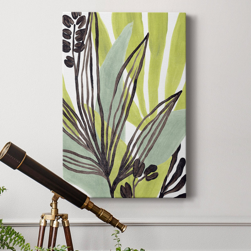 Collage tropical III - impression sur toile tendue, H 27 po x l 18 po x P 1 po